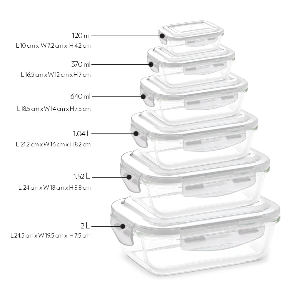 My Borosil Storage Containers Klip n Store Rectangular Glass Container
