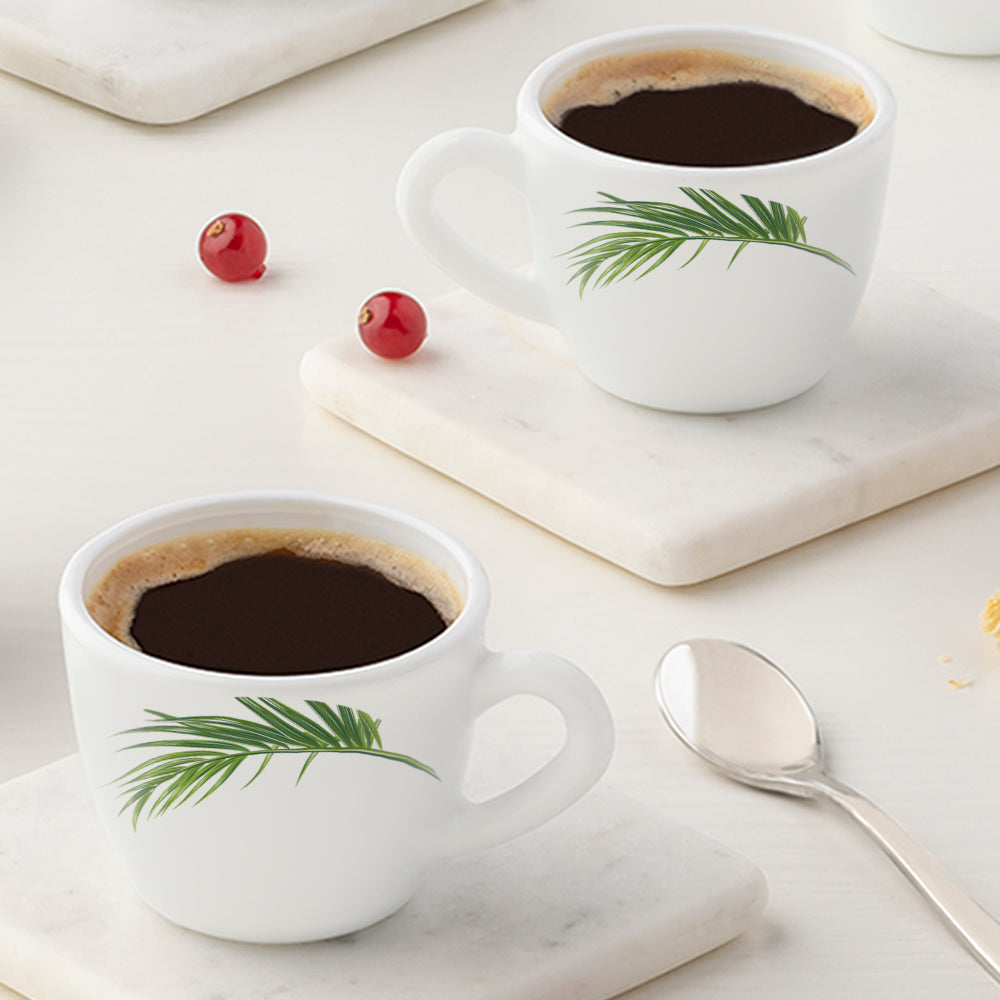 My Borosil Opalware Tea Cups & Tea Sets 90 ml x 6 Crescent Cup Set