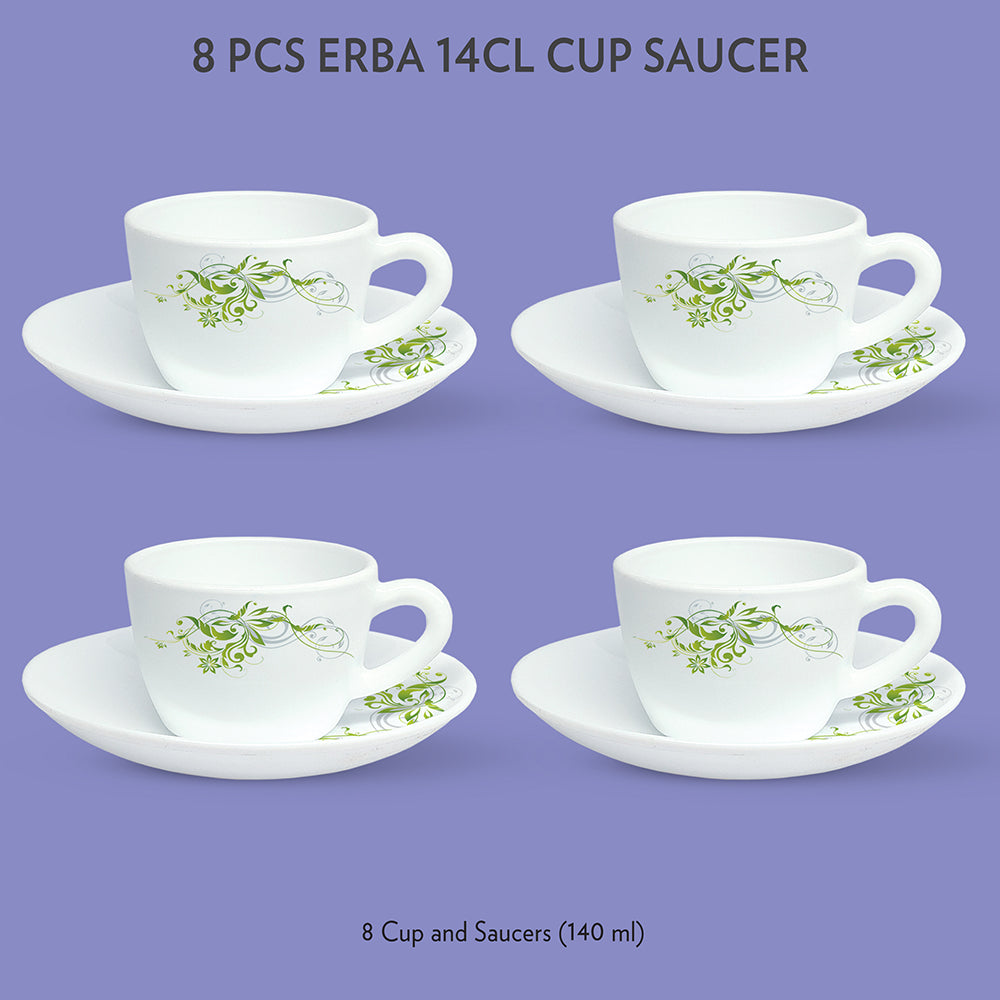 My Borosil Opalware Tea Cups & Tea Sets Erba Cup & Saucer Set
