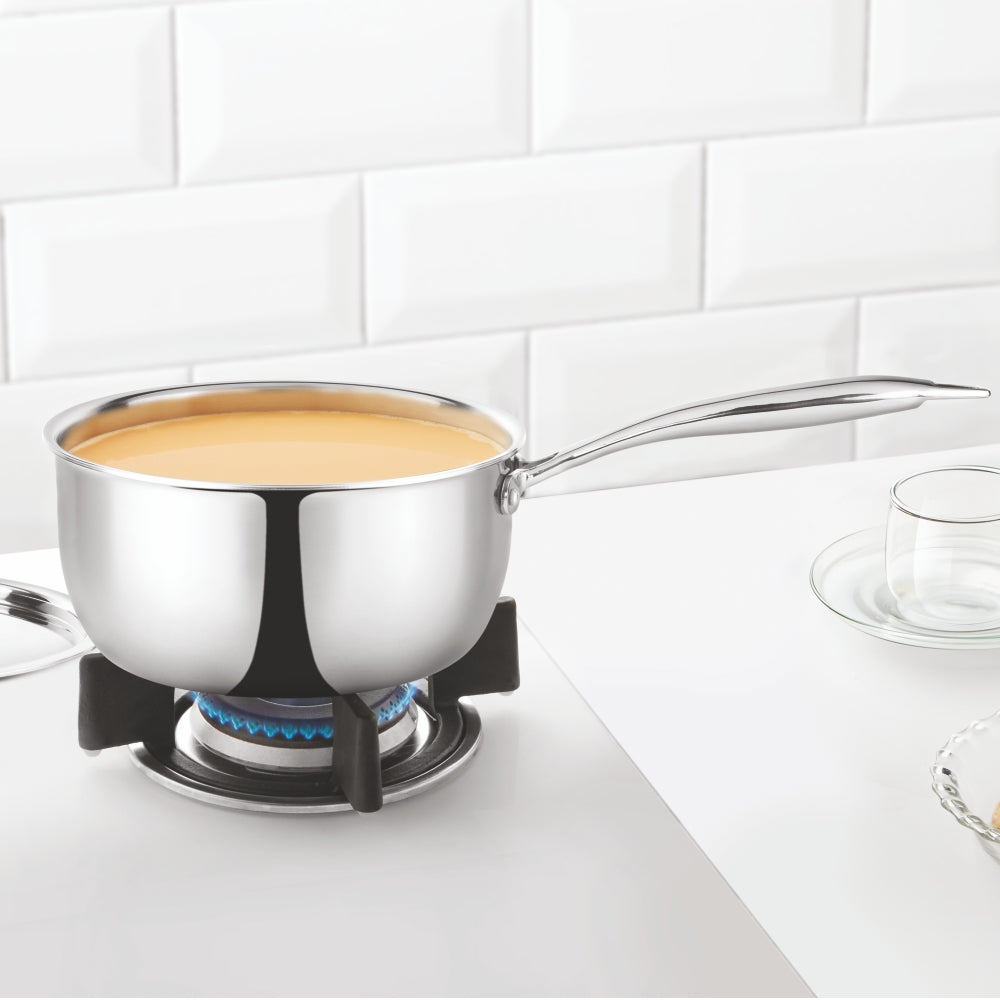 My Borosil Tope & Saucepans 3.1 L Cookfresh Triply Saucepan (Steel Handle)