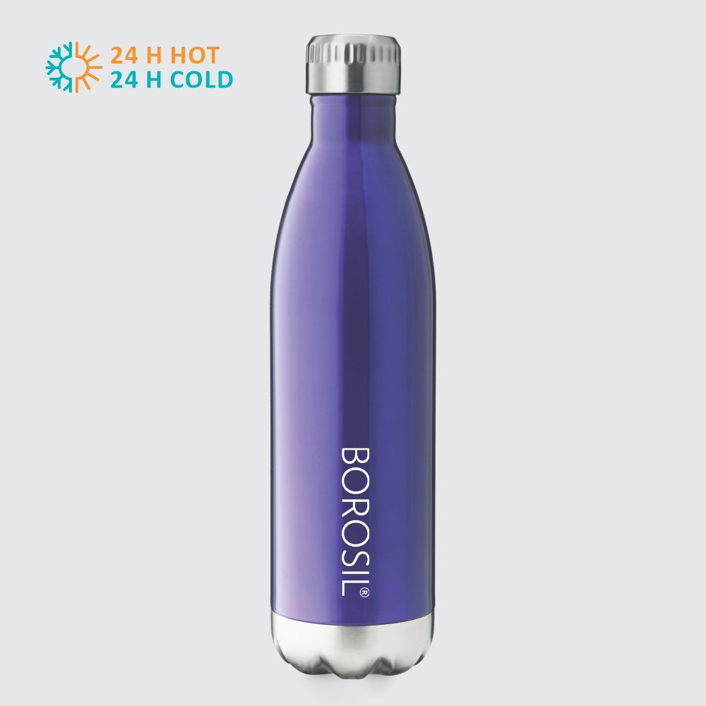My Borosil Stainless Steel Bottles Bolt Trans Blue