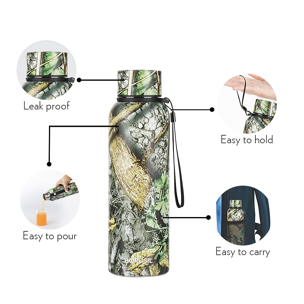 My Borosil Stainless Steel Bottles 700 ml Trek Granite