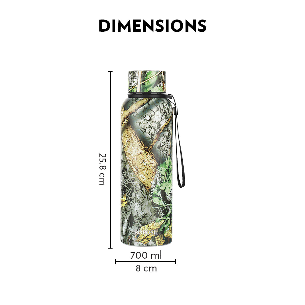 My Borosil Stainless Steel Bottles 700 ml Trek Granite