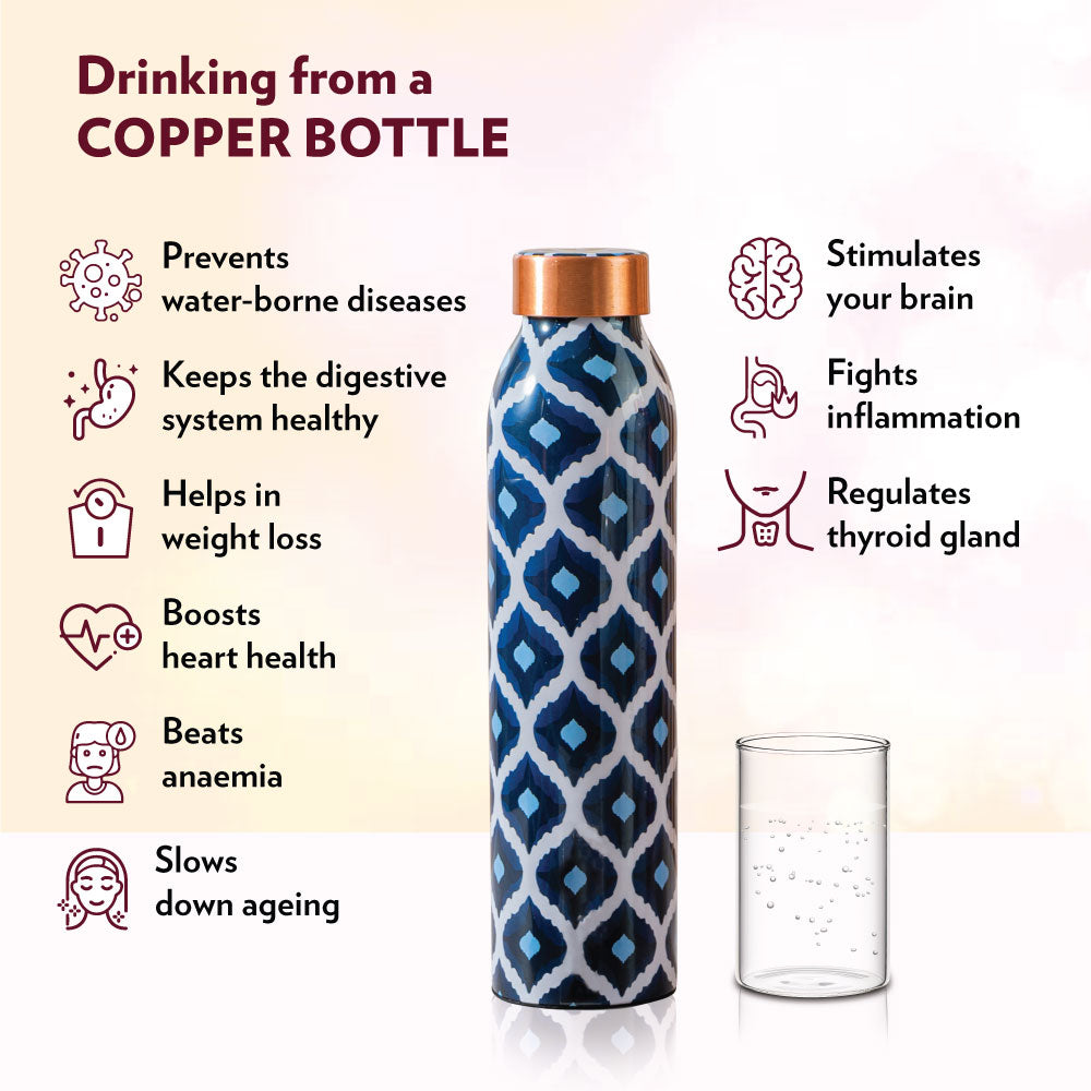 My Borosil Copper Water Bottles Aztec Copper Bottle