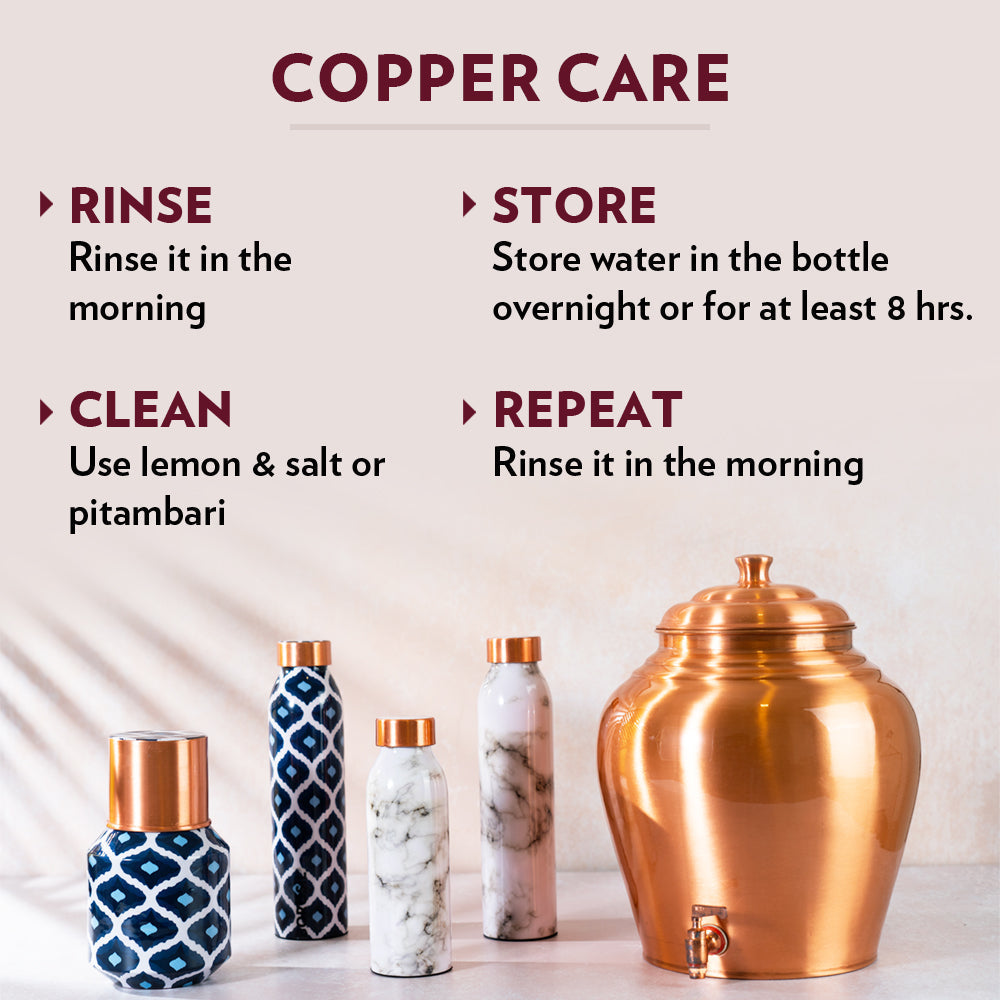 My Borosil Copper Water Bottles Aztec Copper Bottle