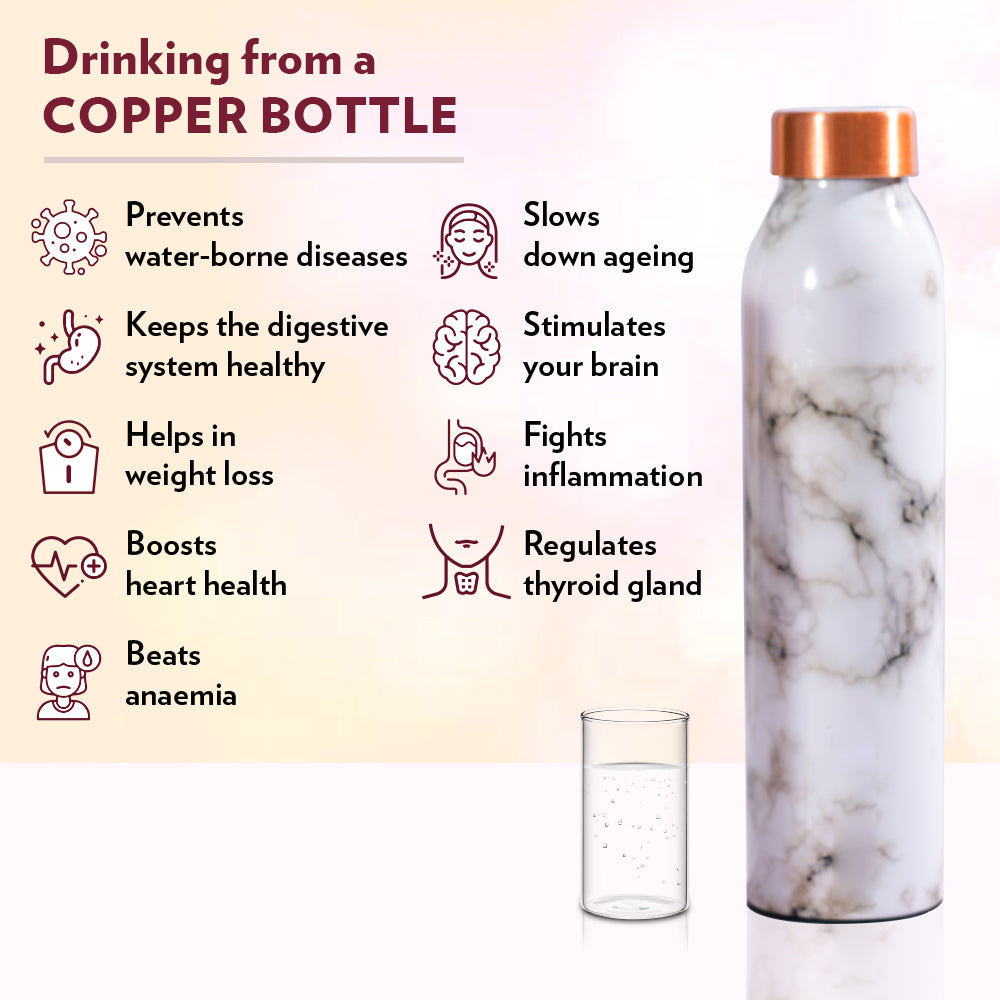 My Borosil Copper Water Bottles Marble Copper Bottle